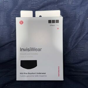 Lulu lemon InvisiWear smooth and invisible mid rise boy short underwear 3pack